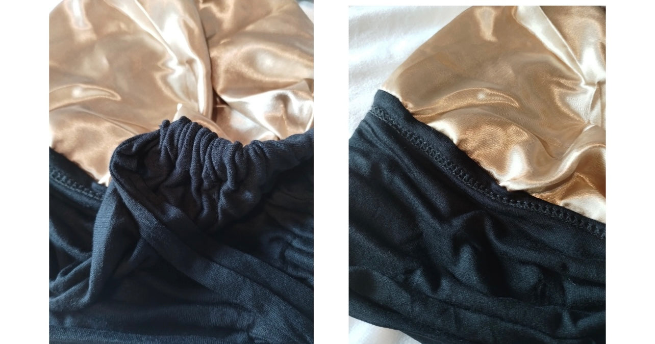 Black Underscarf Lined with Satin