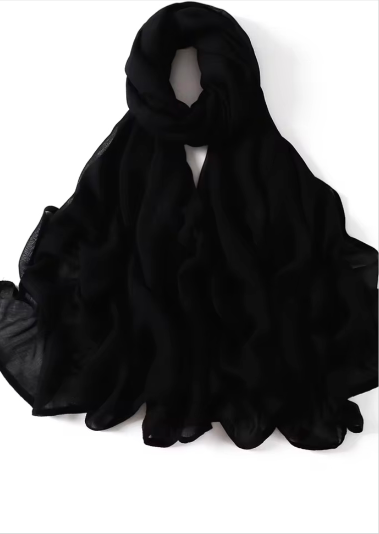 Modal Hijab + Undercap - Classic Black