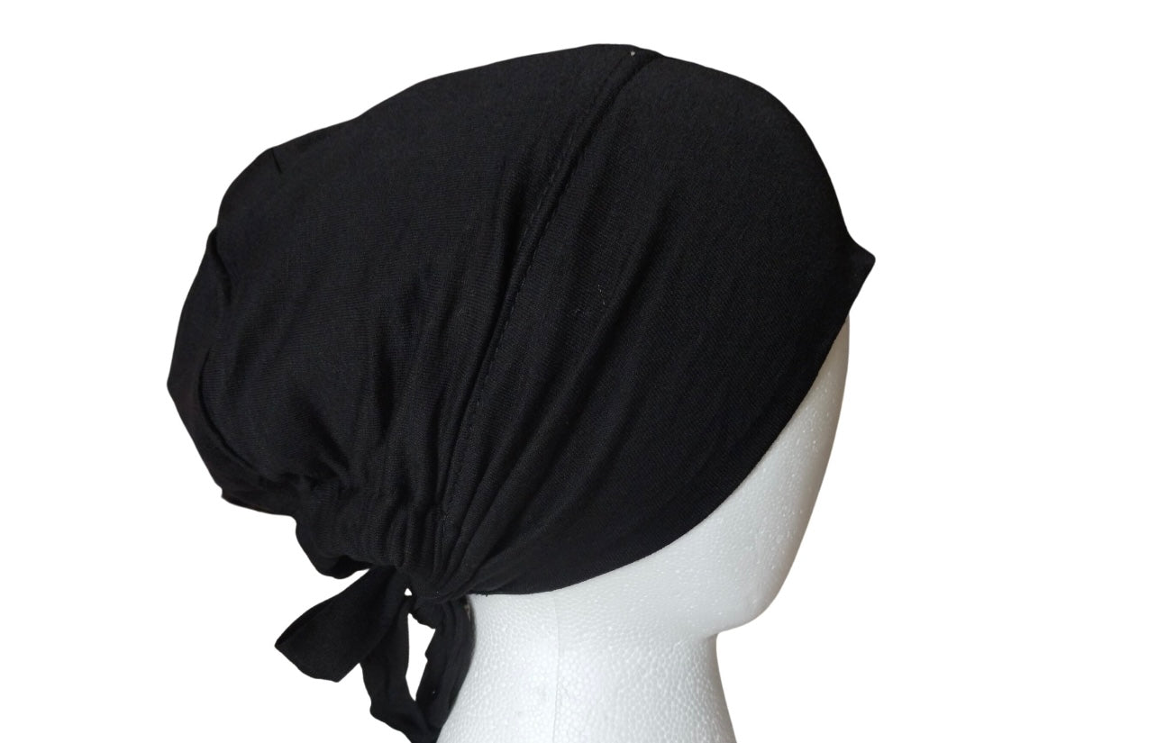 Black Underscarf Lined with Satin