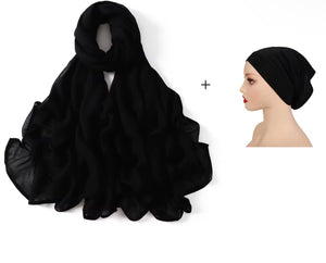 Modal Hijab + Undercap - Classic Black