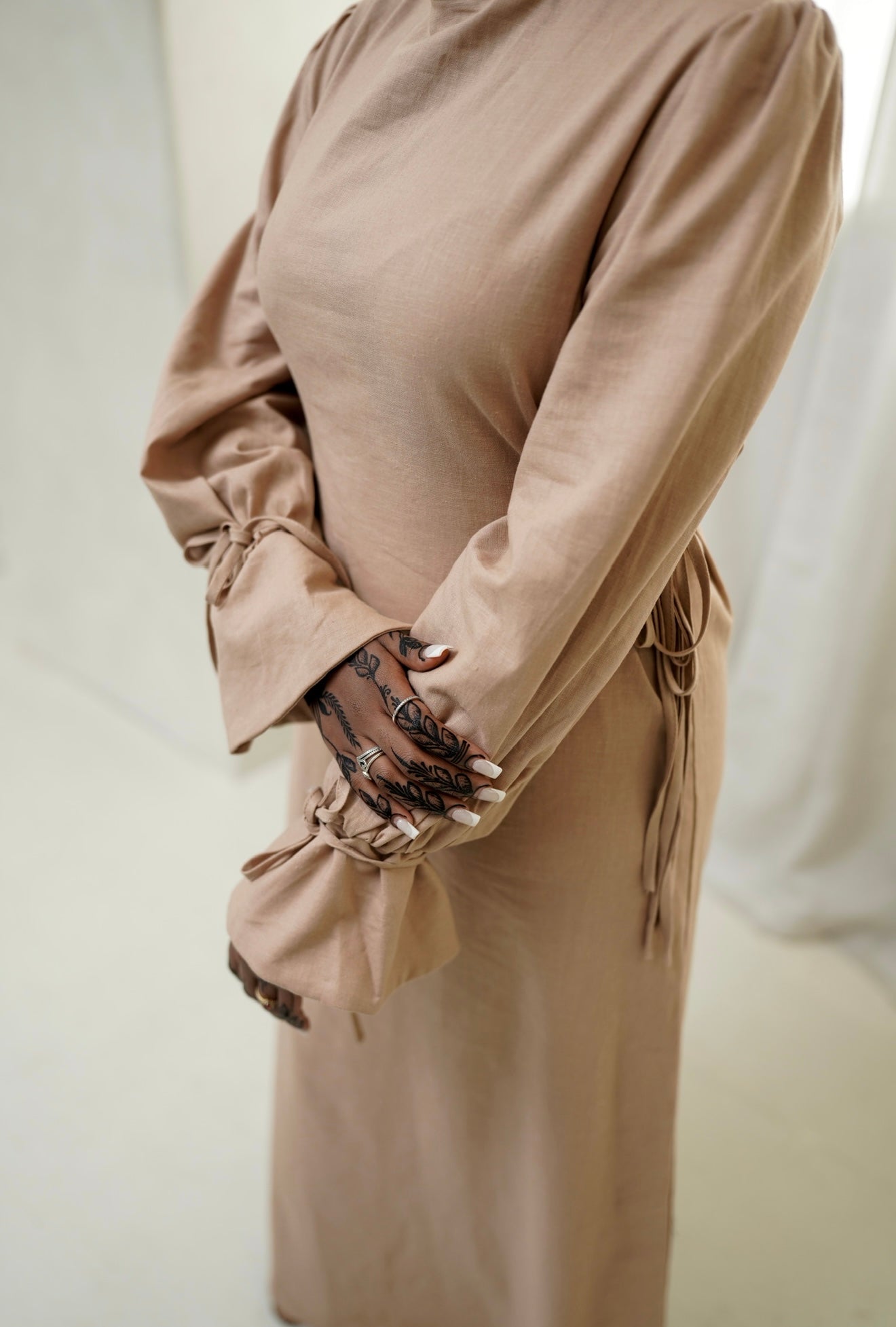 Tie dress-Sand Dune