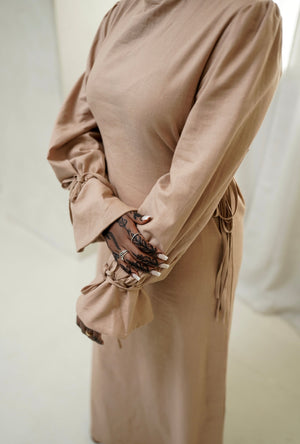 Tie dress-Sand Dune